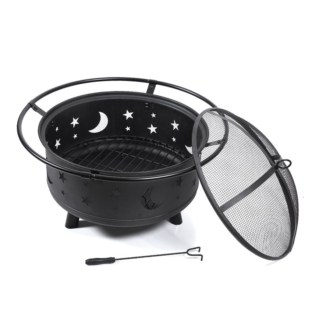 Outdoor Fire Pit BBQ Portable Wood Camping Fireplace Heater Patio