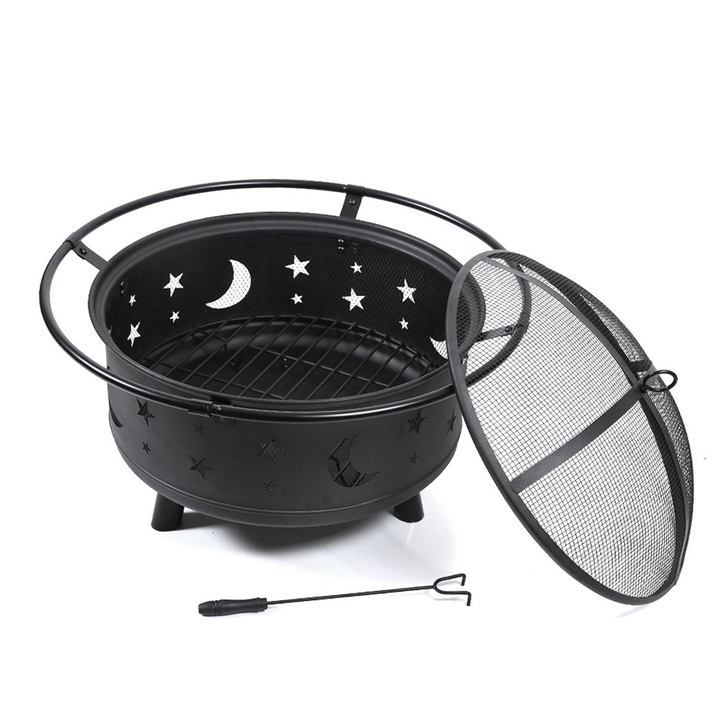 Outdoor Fire Pit BBQ Portable Wood Camping Fireplace Heater Patio