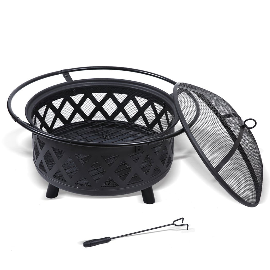 Outdoor Fire Pit BBQ Portable Camping Fireplace Heater Patio Garden