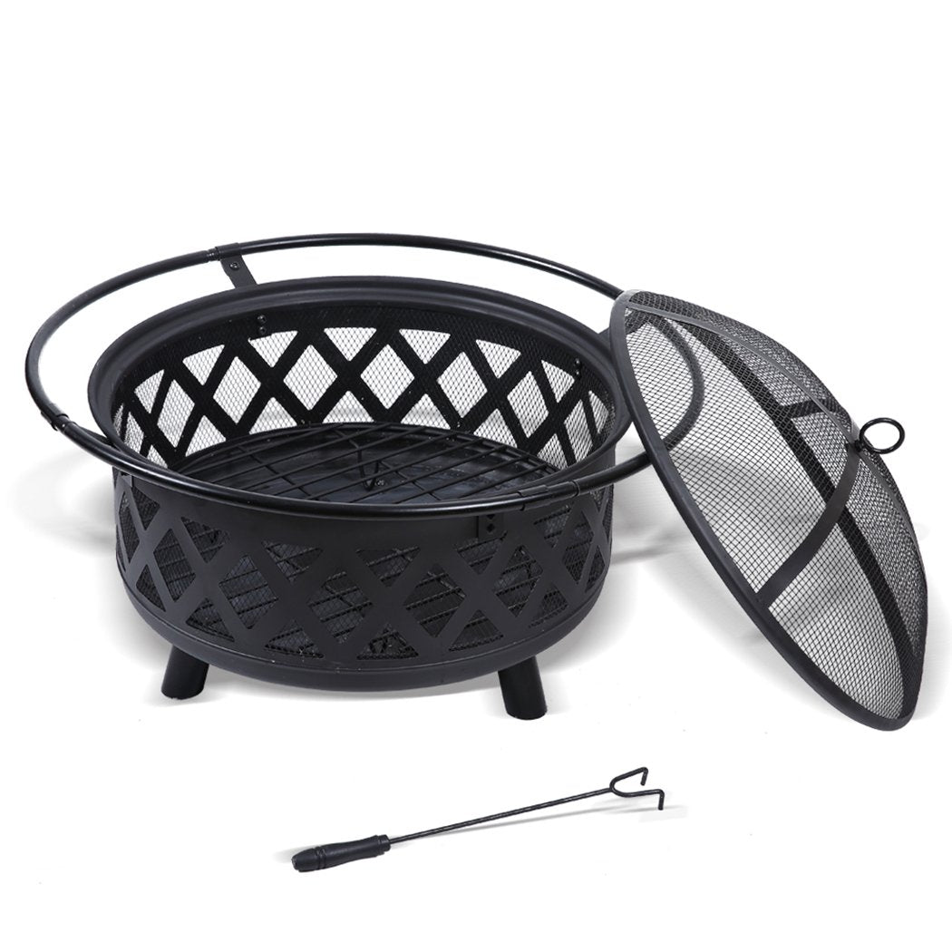 Outdoor Fire Pit BBQ Portable Camping Fireplace Heater Patio Garden