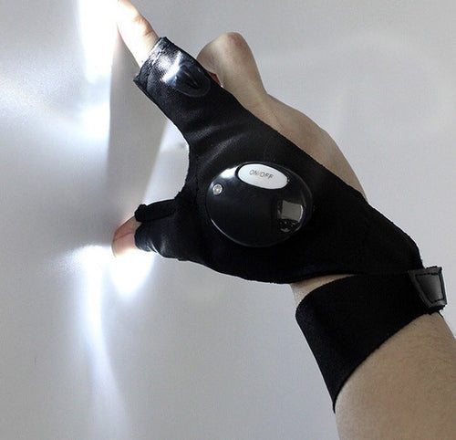 Cross-Border Ready-Made Led Light-Up Night Fishing Gloves with Lights,