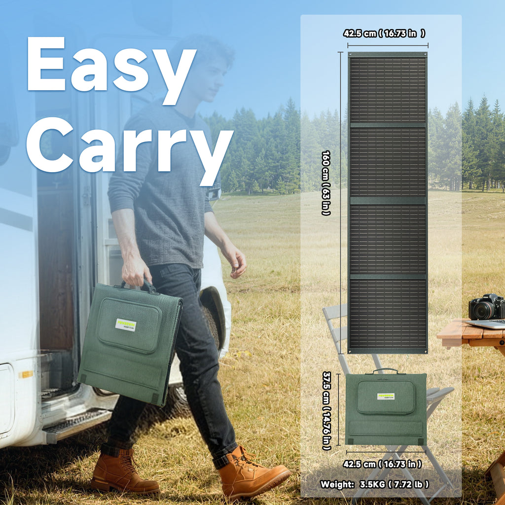 Powerwin Portable Solar panel 110W for outdoor camping & RV